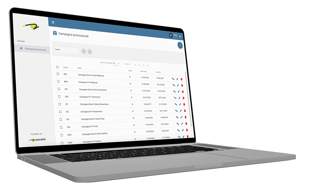 cosmobile configuratore canvass cpq